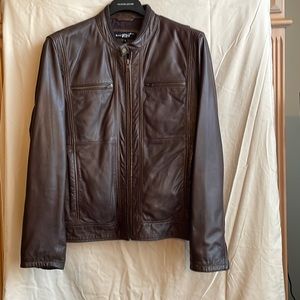 Black Rivet Men’s Leather Jacket - large